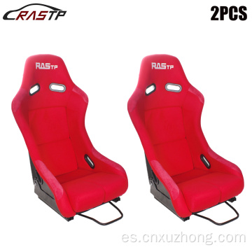 Asiento de carreras con soportes de montaje ajustables